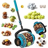 Acorn Picker Upper Roller for Garden,Sweet Gum Ball &amp; Nut &amp; Walnut Gatherer | Operated Side Dump Release, 1 Gallon Yard Collector for Nuts, Walnuts, Hickory, Seeds, Pecan, Pinecone
