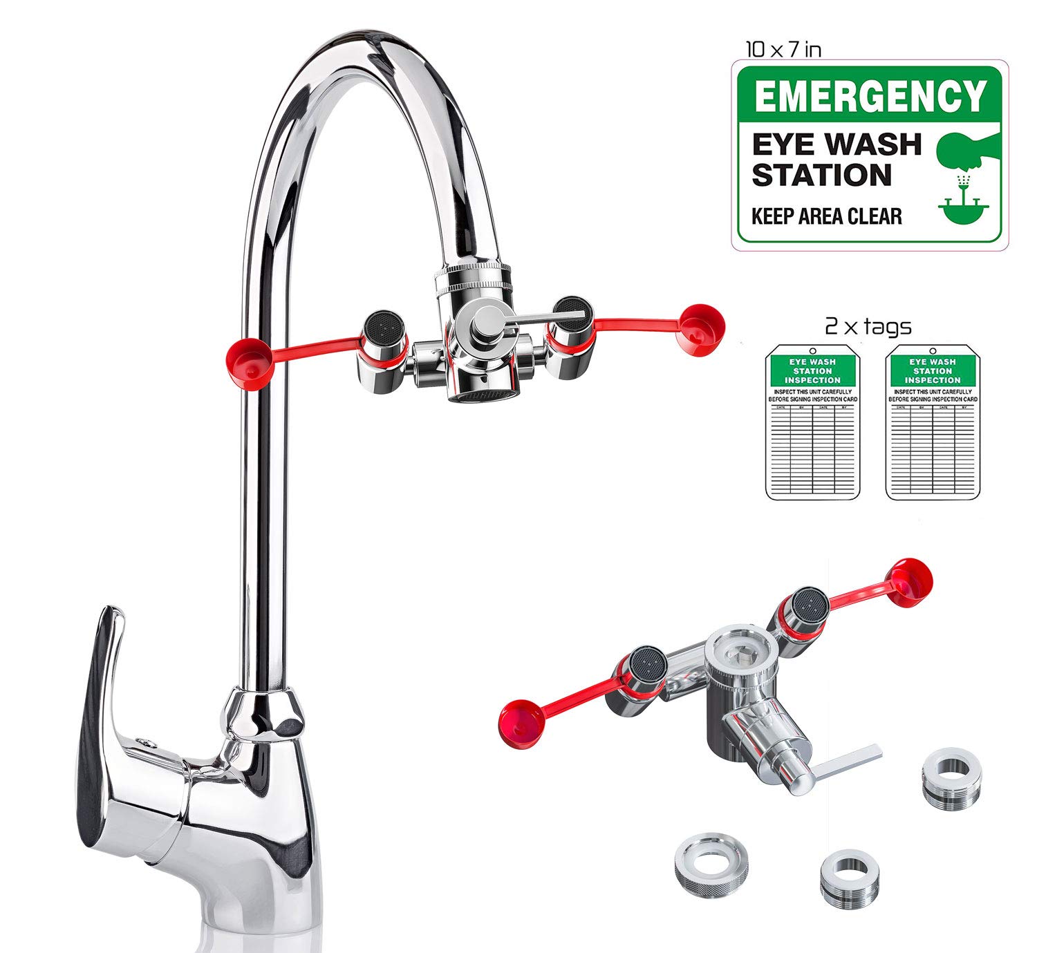 Smarterfresh Faucet Mounted Eyewash Station Reliable First Aid
