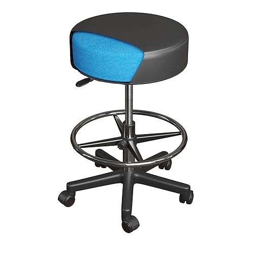 Luxton Ergonomic Rolling Stool -Double Padding and Memory Foam
