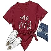 DANVOUY Womens T Shirt Casual Cotton Short Sleeve V-Neck Graphic T-Shirt Tops Tees