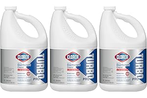 CloroxPro Clorox Turbo Disinfectant Cleaner for Sprayer Devices, Bleach-Free Healthcare Cleaning and Industrial Cleaning, Kills Cold and Flu Viruses, 121 Fl. Oz. - 60091 (Pack of 3)