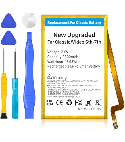 Amazon.com: Replacement for Apple iPod Classic 6th GEN MB147 (80GB