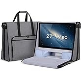 Damero Carrying Tote Bag Compatible with Apple 27" iMac Desktop Computer, Travel Storage Bag for iMac 27-inch and Other Accessories, Gray