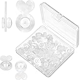 32 Pcs Silicone Ear Lifter Clear Earring Backs for Droopy Ears, Love Shape Earring Lifters Backs for Heavy Earrings Support, Comfortable Rubber Earring Lifters Back Replacements for Big Studs