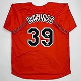 Facsimile Autographed Corbin Burnes Baltimore Orange Reprint Laser Auto Baseball Jersey Size Men's XL