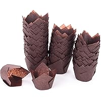 GOLDEN APPLE, 200 Pcs Tulip Cupcake Liner Baking Cup Muffin Tins Cups for Weddings, Birthdays, Baby Showers (Small…