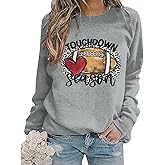 MNLYBABY Touchdown Season Football Sweatshirt - Women's Game Day Pullover Shirt for Football Events