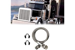 High Soar 924-5402 Peterbilt Hood Control Cable Fit for Peterbilt 379 357 375 377 378,Hood Release Cable Long Side, Replace HLK2047‎, L92-6000-0718 Peterbilt Hood Parts