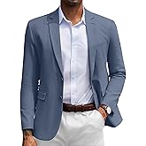 COOFANDY Men's Herringbone Blazer Slim Fit Cotton Sport Coats Two Buttons Casual Suit Jacket