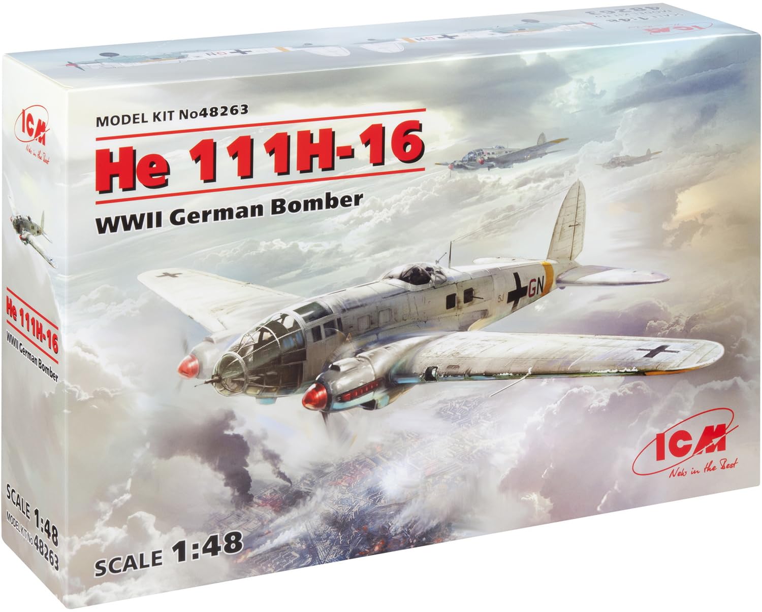 ICM Model Kit He 111H-16, WWII German Bomber