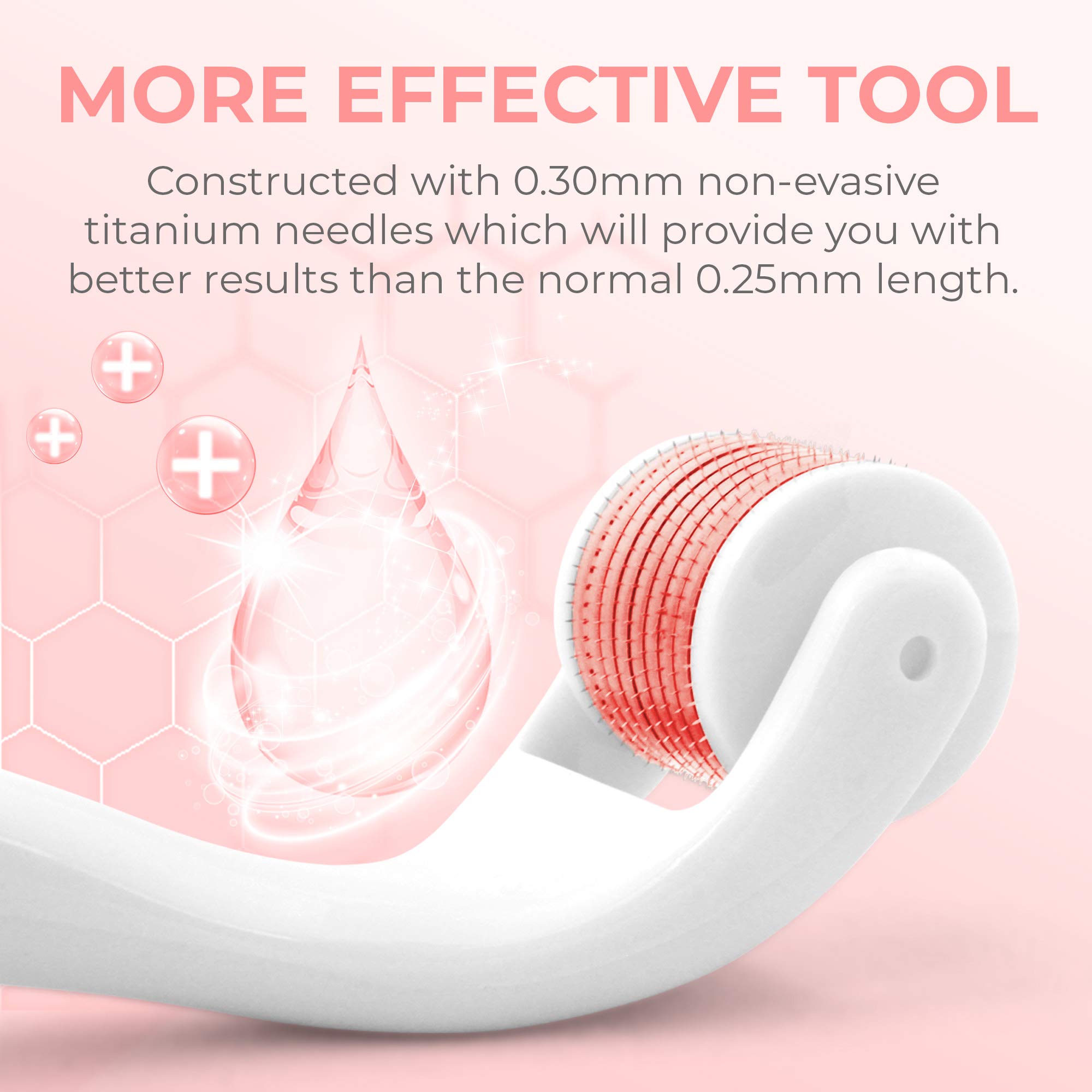 Derma Roller Microneedling Kit for Face 0.30mm Complete Skin Set with