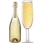 Oversized XL Giant 25oz Champagne Flute - Holds a Full Bottle of Champ - Made of Hand-Blown Glass NOT Plastic - Jumbo Glassware Fun for Bachelorettes, Bdays & Galentines - Valentines Day Gift for Her