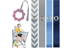 PBnJ baby Toy Saver Strap Holder Leash Secure Accessories Gray Chev/Navy/Lt Blue/Gray - 4pc