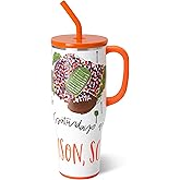 Swig Life 40oz Mega Mug, 40 oz Tumbler with Handle and Straw, Cup Holder Friendly, Dishwasher Safe, Extra Large Insulated Tumbler, Stainless Steel (Saturdays in Clemson)
