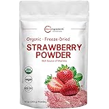 Organic Strawberry Freeze Dried Powder, 10 Ounce, Rich in Immune Vitamin and Antioxidants to Support Immune System, Best Supe