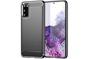 Aikcks for Samsung Galaxy S20 5G Phone case, Shockproof, Scratch Resistant Carbon Fiber Jacket, Soft TPU, for Galaxy S20 5G case (Black