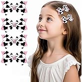 EYEOO 4Pcs Hair Bow Clips Cute Cow Print Hair Accessories for Women Girls Cow Print Birthday Party Ribbon Hair Decoration Gift Cowgirl Princess Cow Hair Barrettes for Little Kids Teens