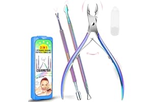 Cbiumpro Cuticle Cutter, Nail Cuticle Trimmer with Cuticle Pusher, Cuticle Nippers, Cuticle Remover Tool, Professional Cuticle Clipper for Women - with Case