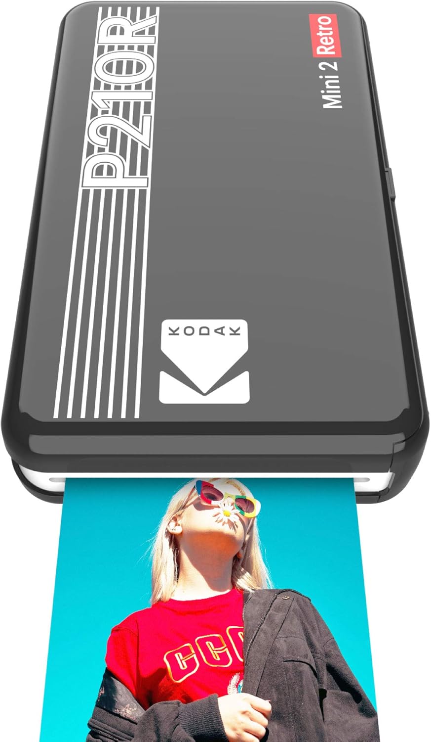 Kodak Mini 2 Retro Portable Instant Photo Printer, Wireless Connection, Compatible with iOS, Android & Bluetooth, Real Photo (2.1 ”x3.4”), 4Pass Technology & Lamination Process, Premium Quality- Black : Electronics