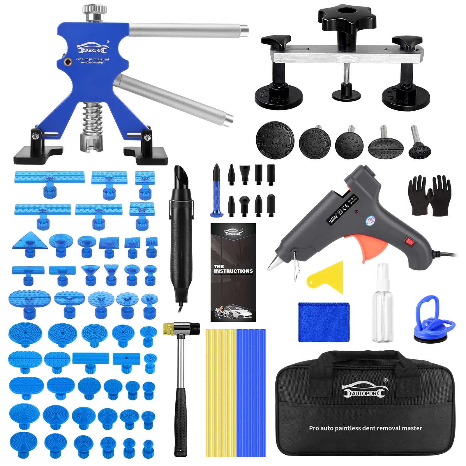 Photo 1 of PDR Paintless Dent Repair Kit, Car Dent Remover Tools Comes with Glue Remover Dent Puller Repairs 90% of Dents on Car Body Removing Include Big Dents, Small Dents,Dings and Hail Damage