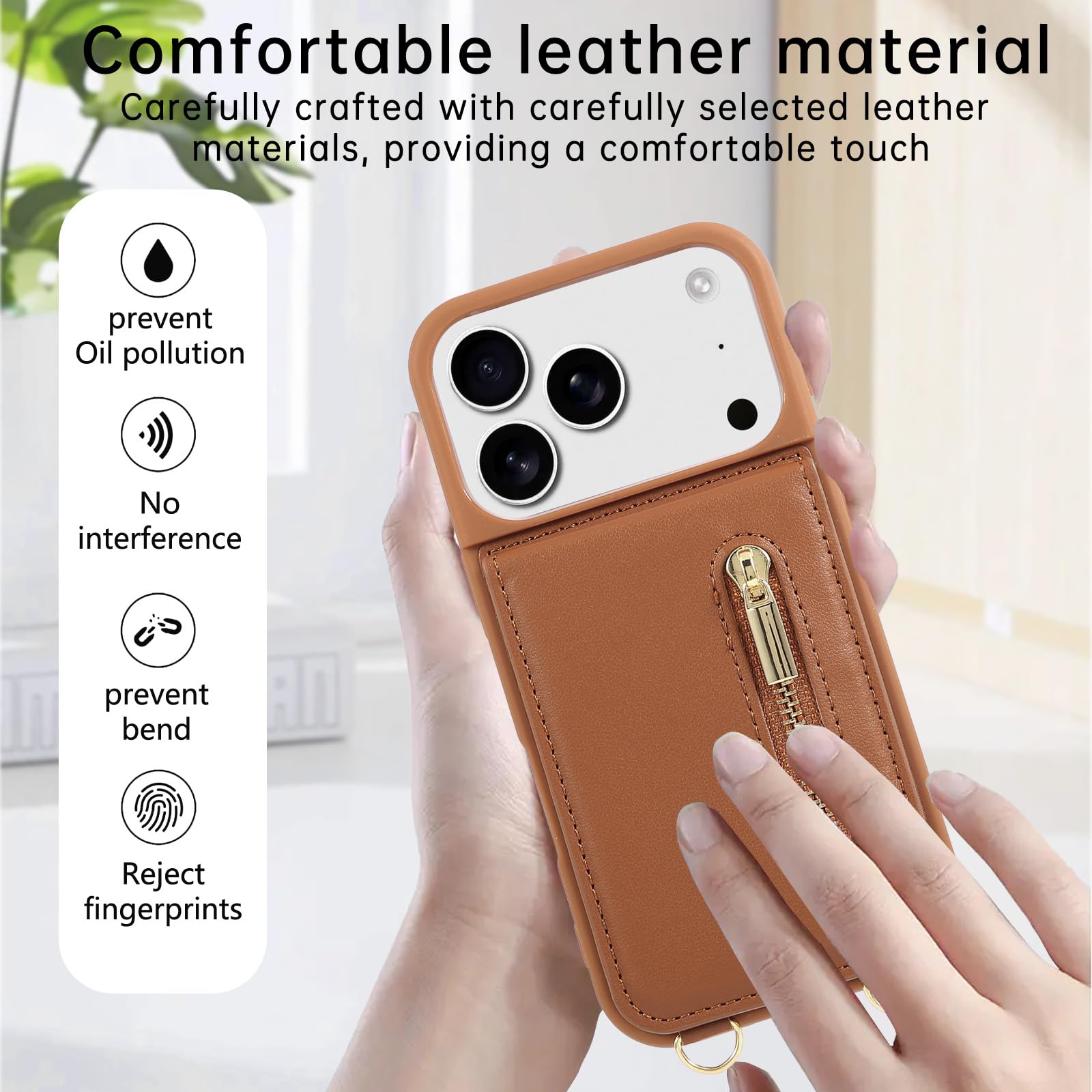 Jcxtrombulous Crossbody Wallet Case for iPhone 17