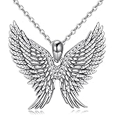 YFN Wing Necklace Sterling Silver Angel Wing Pendant Necklace Wing Jewelry for Women Angel Gifts for Women