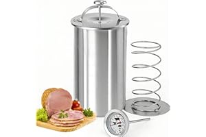 Meat Press Stainless Steel with Thermometer, Sturdy & Durable Lunch, Ham Press Mold for Deli Meats, Sturdy & Durable, for Mea