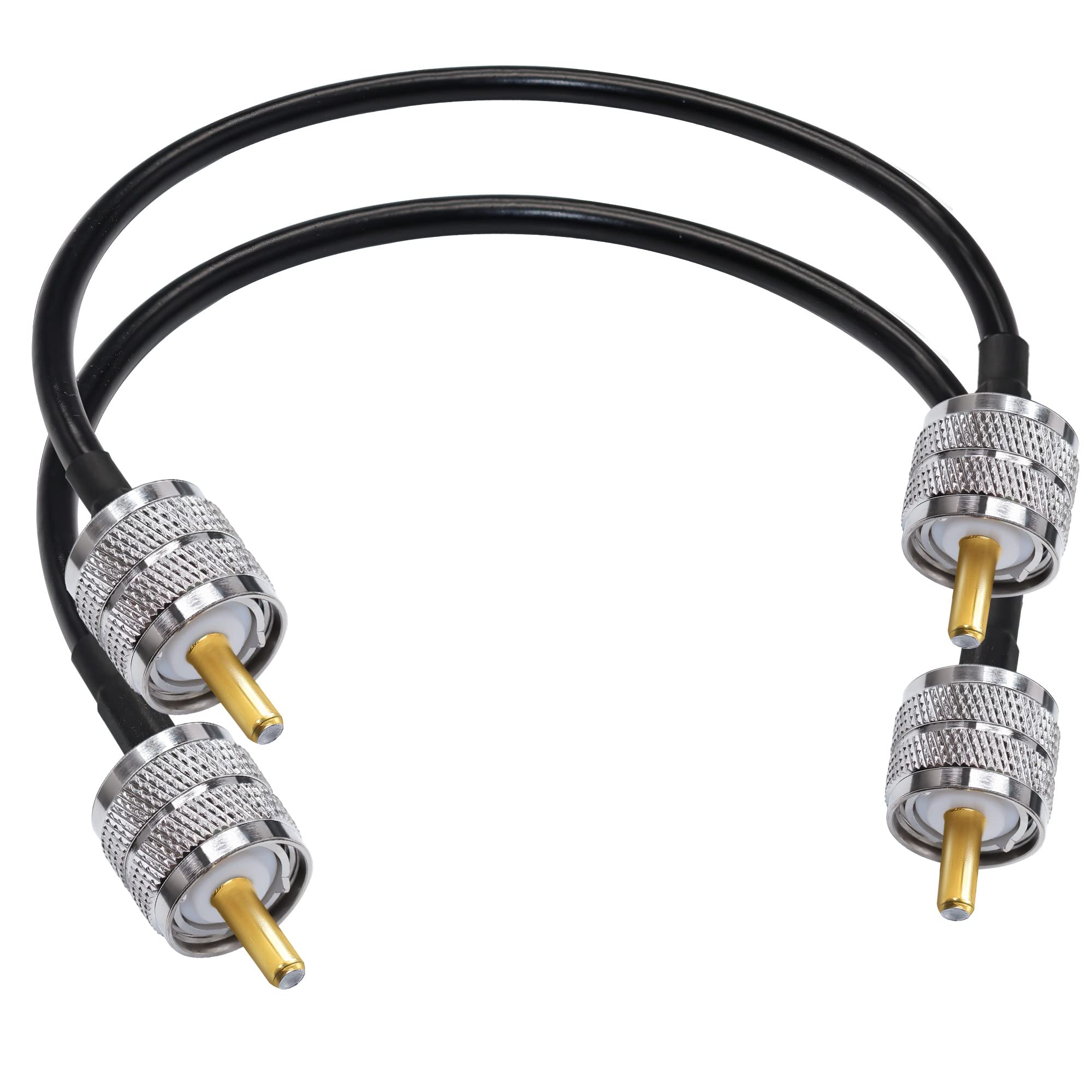 TUOLNK PL-259 Jumper Cable RG58 UHF Male to Male Low Loss 50 ohm CB Radio Coax Cable 12inch (30cm) SO239 Wifi Antenna Extension Cable for HAM Radio Antenna Analyzer 2 Pack