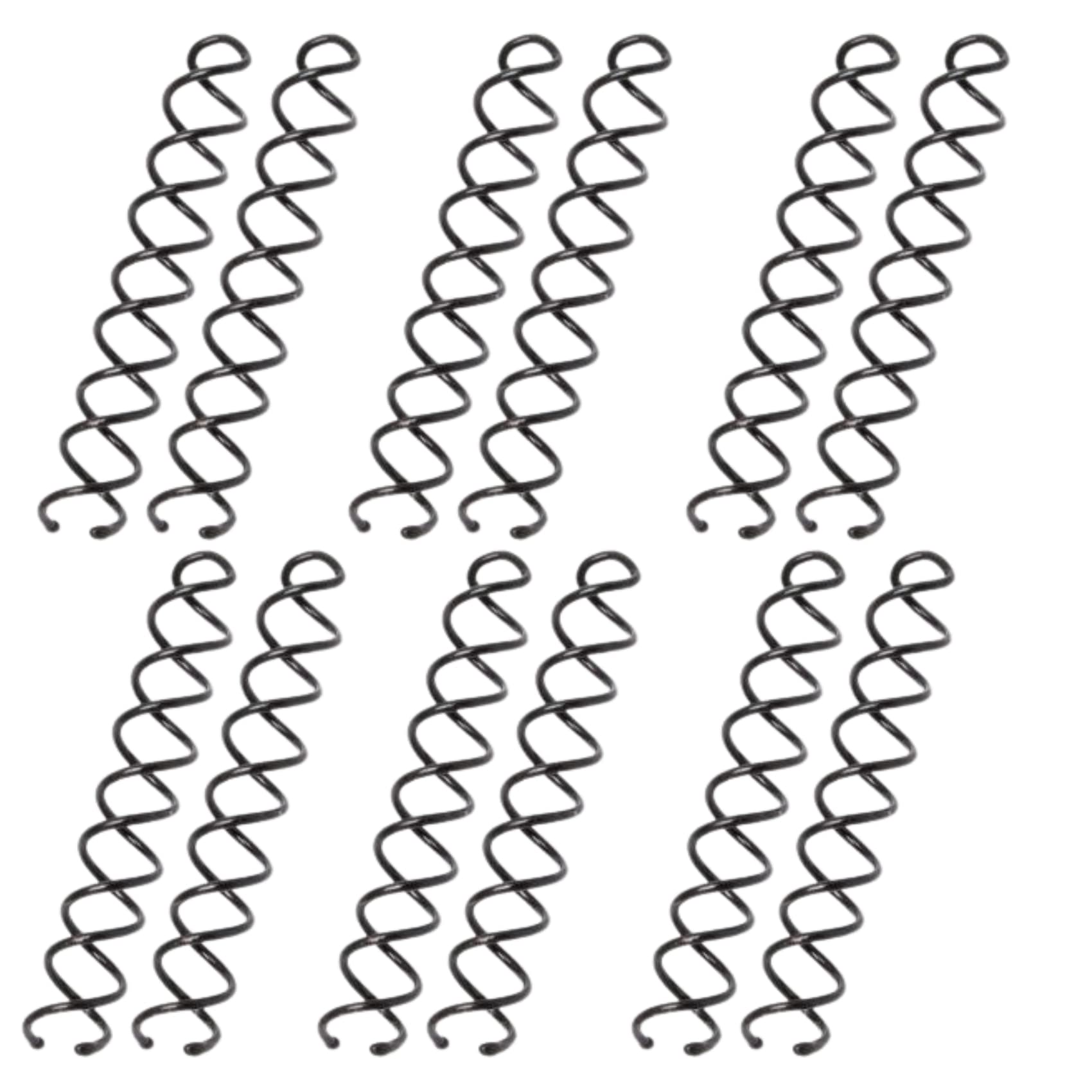Topkids Accessories 12pc Hair Twist Spiral Pins Women Twist Spin Hair Pins* 75mmSpiral Hair Pin Spiral Hair Clip Spin Clip Bun Stick Clip Bun bun pins Spiral Hair Grips for Girls & Women (Black 75mm)