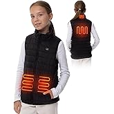 HENNCHEE Kids Heated Vest for Boys Girls Electric Heated Vest with Battery Pack Lightweight Warm Heating Gilet Outdoor