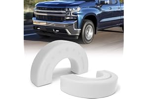 TOPUS 2PCS Tow Hook Covers for Chevy Silverado 1500 2007-2025 for GMC Sierra 1500 2007-2018, Tow Hook Caps for Chevrolet Silverado Accessories 07-25 (White)