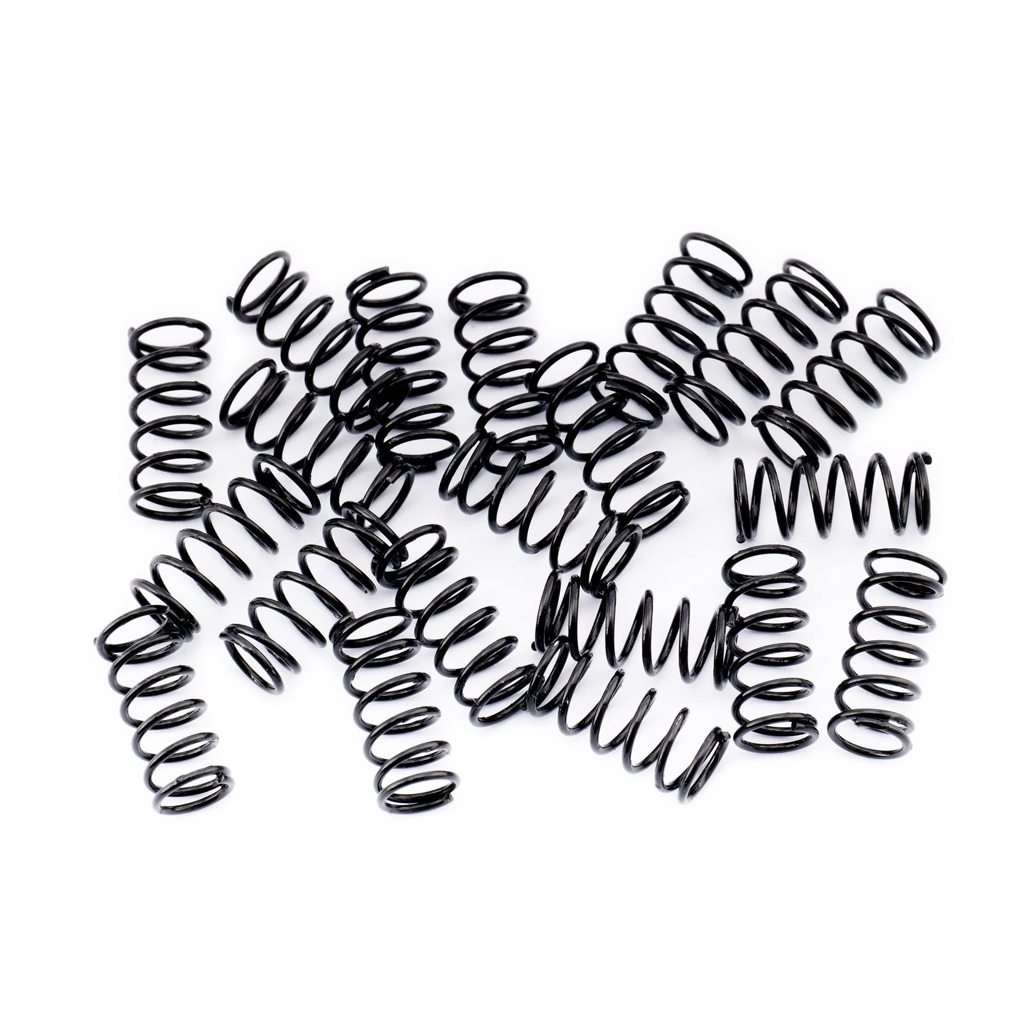 Musiclily Pro 10x4.5mm Steel Saddle Springs for Strat Tele Electric Guitar Bridge, Black (Set of 20)