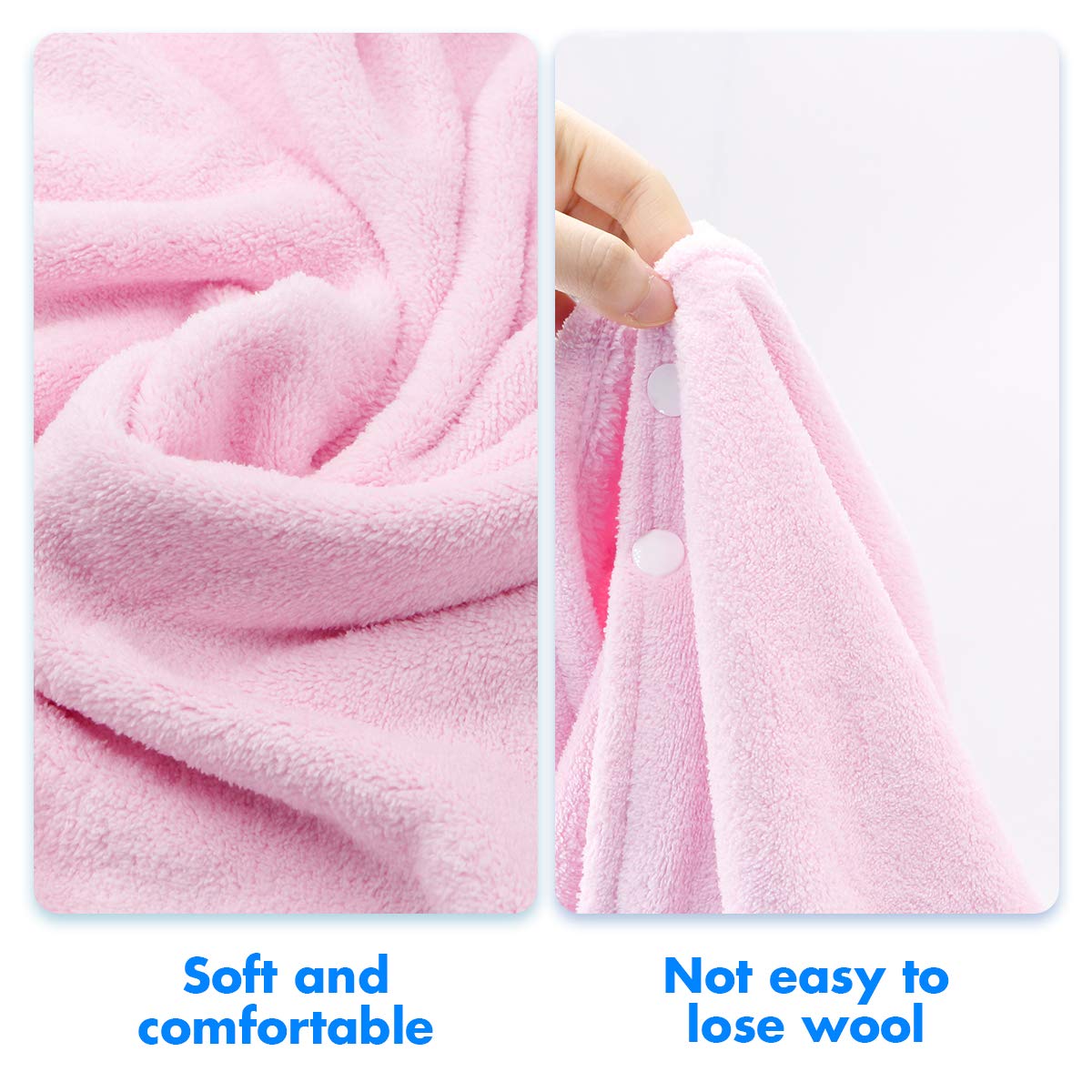 RioRand Kids Bath Towels,Premium Hooded Towel for Toddler Highly Absorbent Coral Fleece Bathrobe for Boys Girls-27.5\