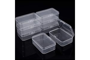 8 Pack Clear Plastic Bead Storage Containers Box with Lid, Bead Storage Box Jewelry Earplugs Storage Box for Small items, Cra