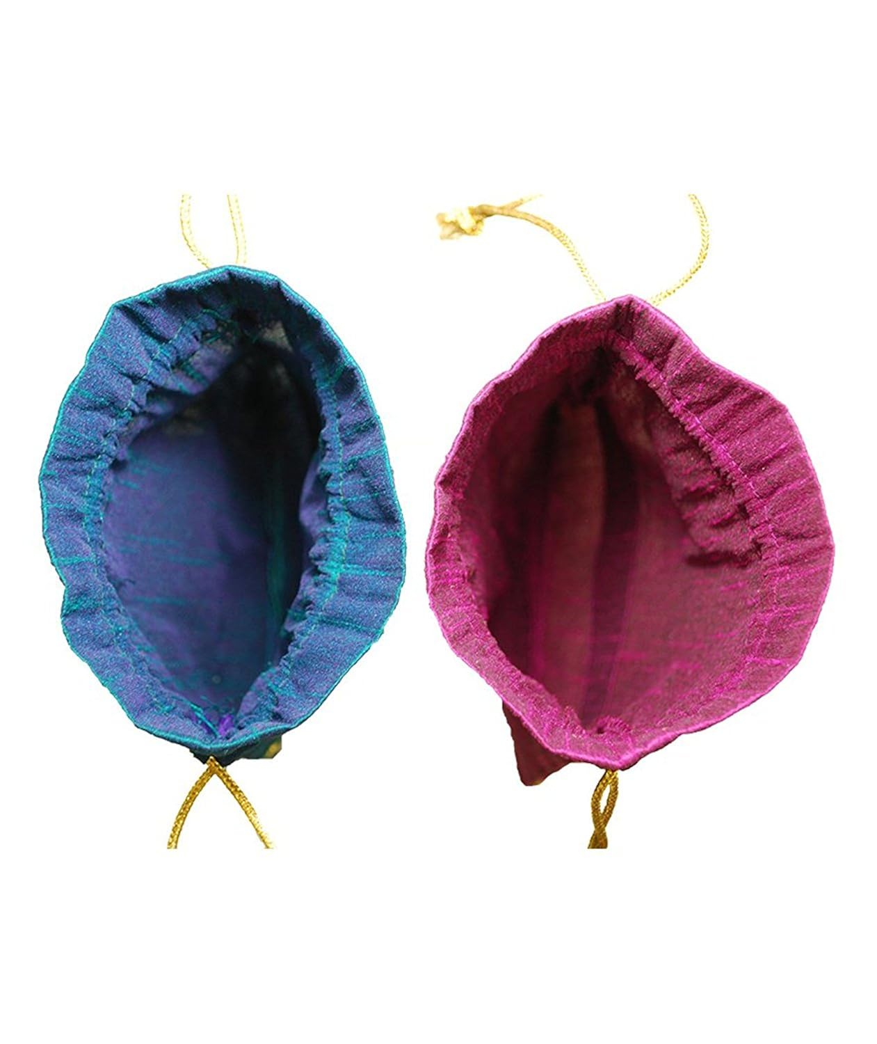clean planet women's potli (set of 2, purple and green)
