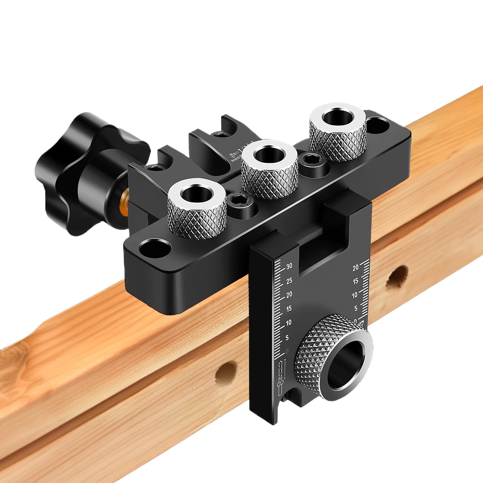 3-in-1 Pocket Hole Jig Kit, 8/10/15 mm Drilling Template Self-Centering Template Set with Positioning Clip, Drill Guide for DIY Woodworking Tools Carpentry