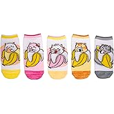 Bananya Lowcut Socks (5 Pair) - Fits Ladies Shoe Size 4-10