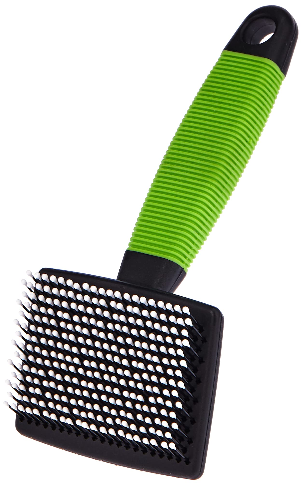 Ferplast Cat Slicker Brush, Short to Long Hair, Soft Bristles with Rounded Tips, Non-Slip Soft Ergonomic Grip, Size S, Green