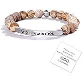72ore God Is in Control Bracelet God Faith Bracelet Inspirational Gifts for Women Christian Jewelry Encourage Gift for Believers