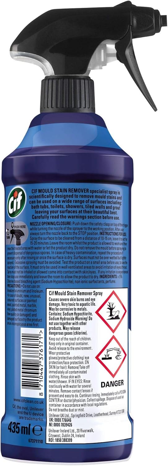 Cif Mould Remover Specialist Cleaner Spray, Cleaning And Disinfectant - Image 4