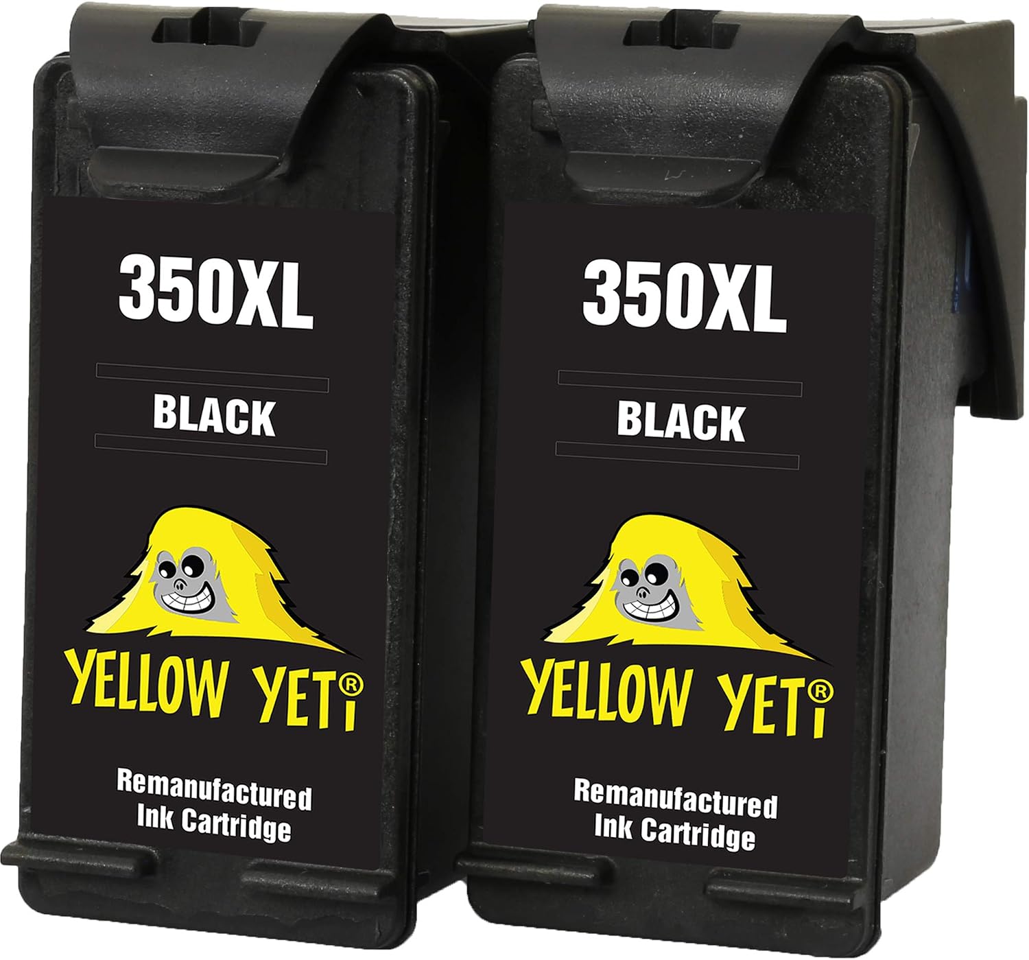 YELLOW YETI Remanufactured 350XL 350 XL Black Ink Cartridges for HP Photosmart C4280 C4340 C4380 C4424 C4480 C4485 C4524 C4580 C4585 C5280 D5360 Deskjet D4260 D4360 Officejet J6424 J5780 J5785