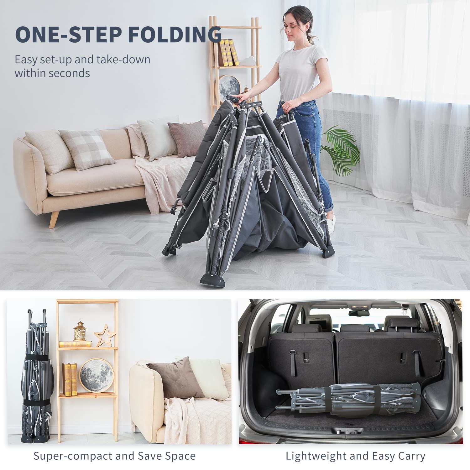 Foldable Baby Playpen, Yobear Large Playpen for Babies and Toddlers