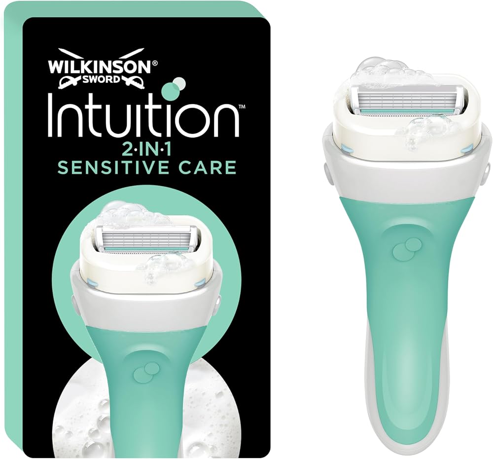 Wilkinson Sword Intuition Sensitive Care Razor for Women Turquoise 4 blades