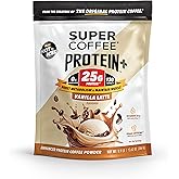 SUPER COFFEE Protein+, Instant Protein Coffee (0g Added Sugar, 25g Protein, 130 Calories),14 Oz | Keto Iced Smart Coffee Drinks (Vanilla)