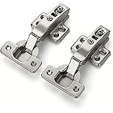 Ravinte 10 Pack 5 Pairs European Kitchen Cabinet Hinges Soft Close Full Overlay Cabinet Door Hinges Heavy-Duty Frameless Adju