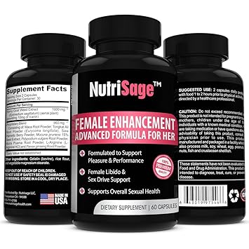 NutriSage Libido Enhancer For Women – Advanced Female Enhancement Formula With Horny Goat Weed – Most