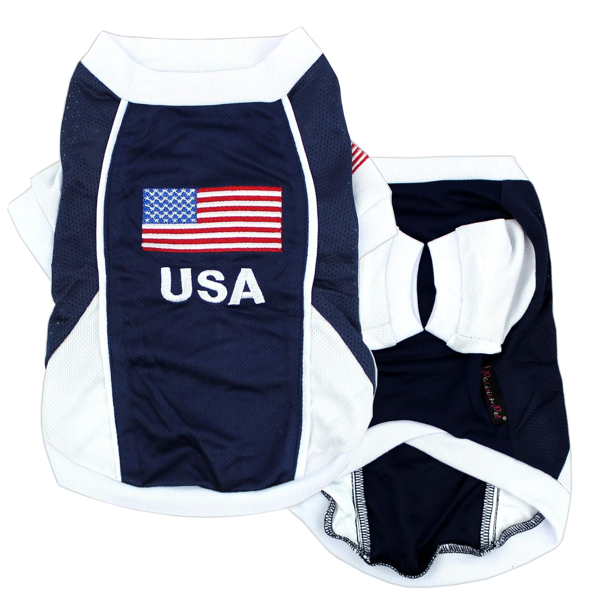 Parisian Pet Dog Jersey – Embroidered USA Mesh