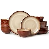 Pokini Ceramic Dinnerware Sets for 6, 18 Pieces