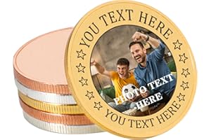 Generic Custom Challenge Coin, Engraved Logo Photo Text Decision Token for Sport Club Members Events, Personalized Bulk Gifts