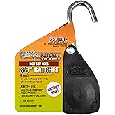 Rope Ratchet 3/8" Tie Down Pulley Hanger, Ratchet Only, No Rope Included - Heavy Duty Locking Mechanism, Tightener for Shade Sails, Hammocks, Canopy Anchoring, Garden Hoisting, Outdoor Use, 250 lbs